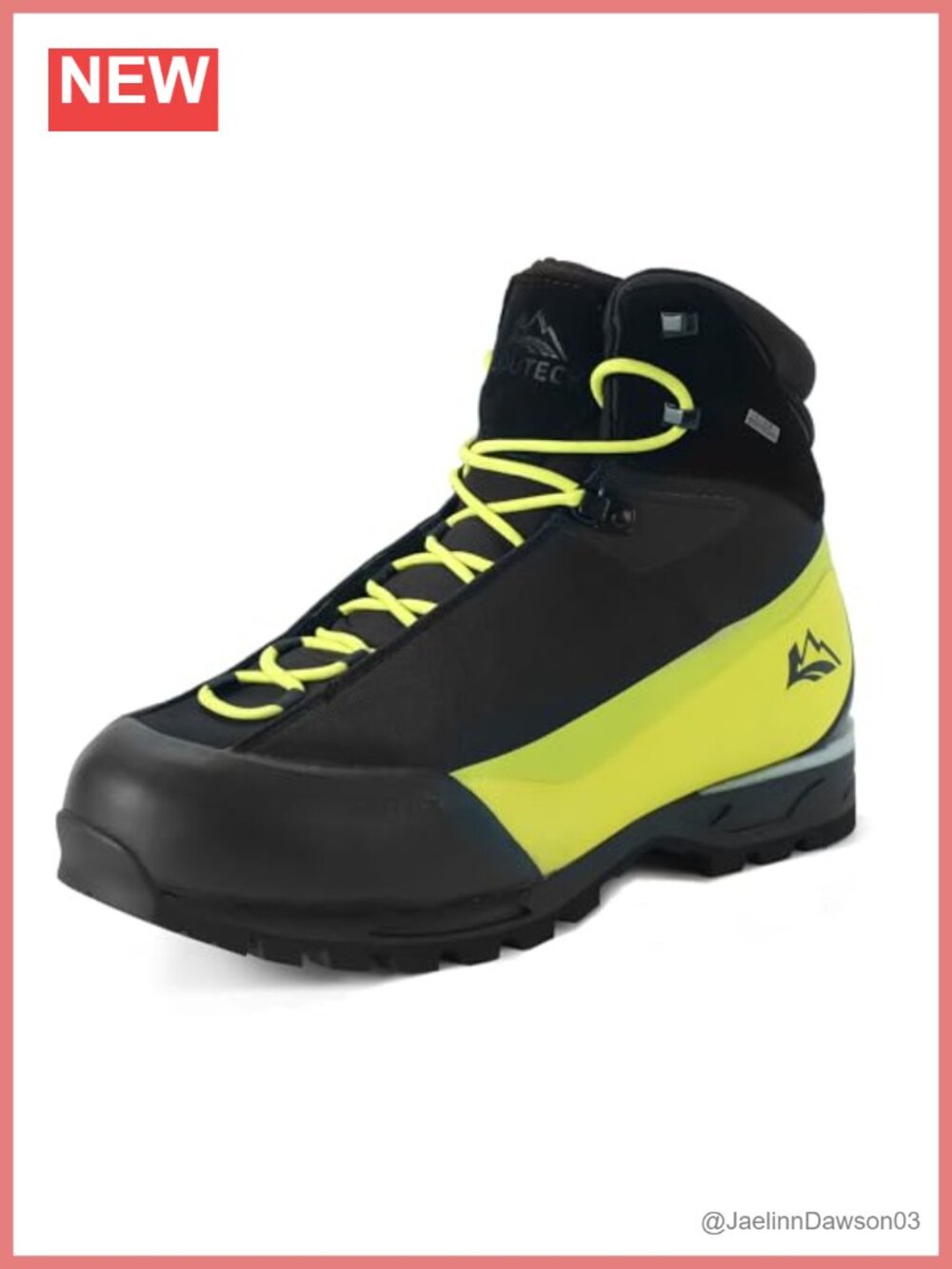Waterproof Nylon Hiking Boots for Men, Durable Lace-Up Climbing Footwear,